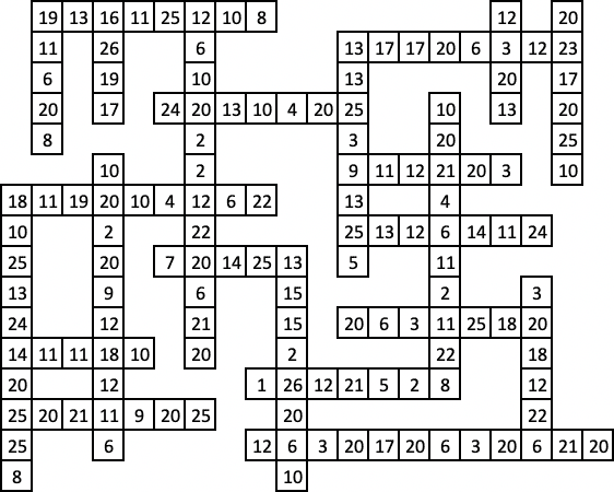 Example Coded Crossword Puzzle