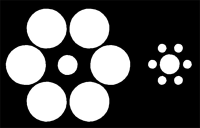 Equal Circles Optical Illusion