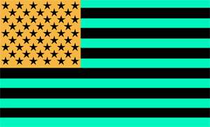 US Flag Optical Illusion